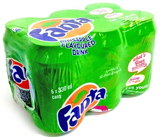 Fanta Pineapple 330ml  6 pack Cans