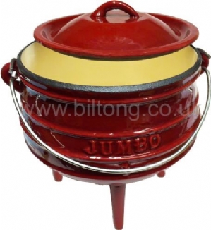 Enamel potjie . Different enamel - Cast iron potjie pot