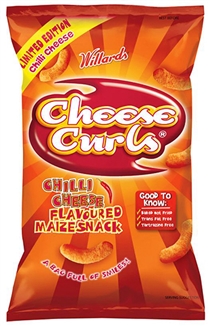 Willards Chilli Cheese Curls 150g