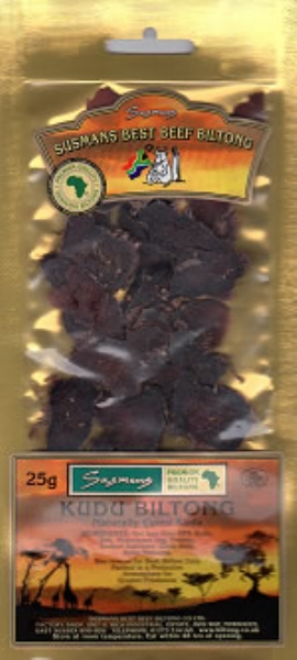 Trade Kudu 25gm Pre-packs | Susmans Best Beef Biltong Company Ltd